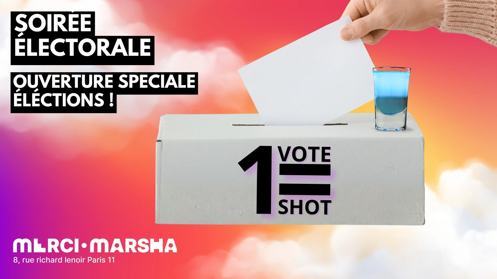 OUVERTURE SPÉCIALE ÉLECTIONS AU MERCI⸱MARSHA !