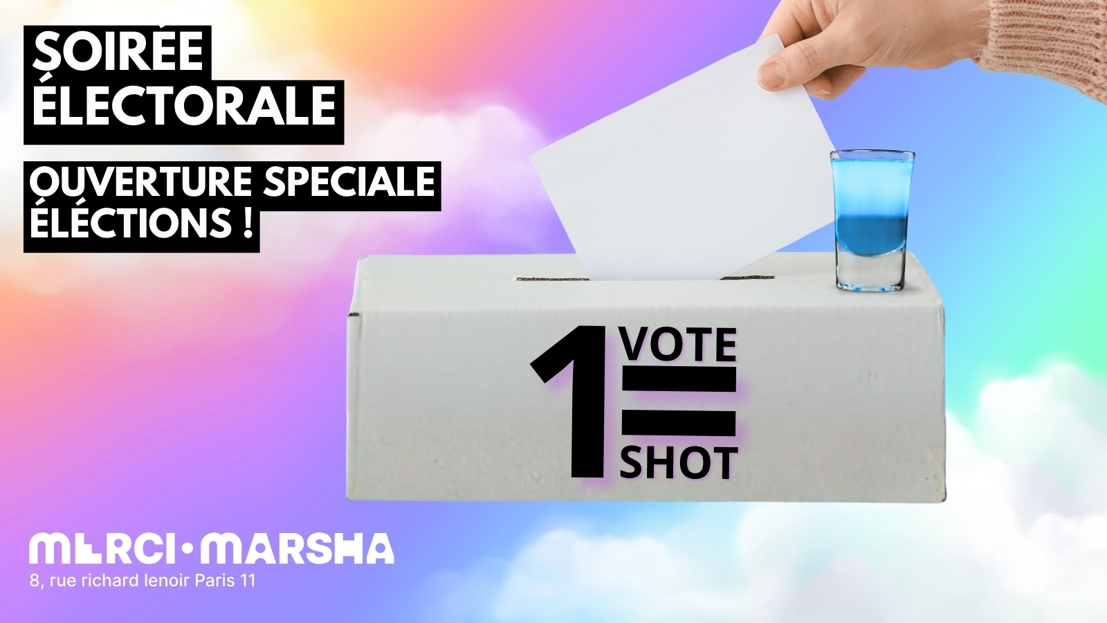 OUVERTURE SPÉCIALE ÉLECTIONS AU MERCI⸱MARSHA !