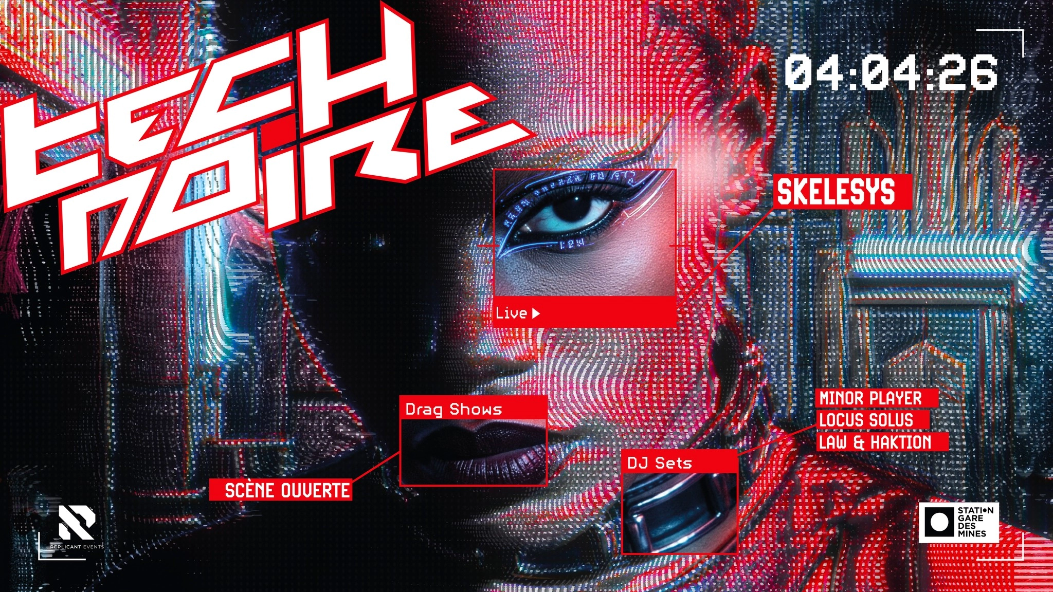 Tech Noire ⎜ Skelesys LIVE & scène ouverte drag